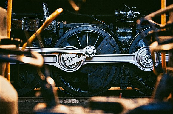 Eisenbahn Eisenbahnräder mit Kuppelstange