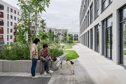 Gewerbehof Seestadt, Außenbereich