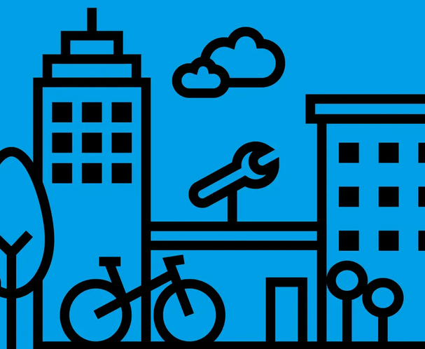 Creatives for Vienna: Gewinner*innen - eine Grafik mit der Silhouette einer Stadt